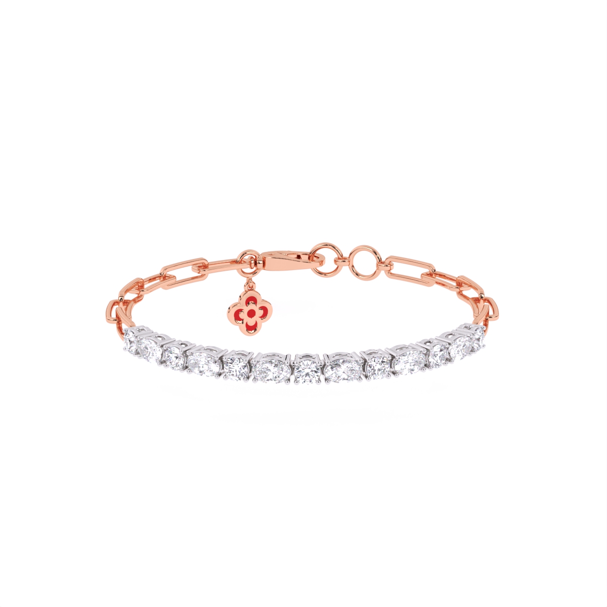Oval & Round Lab Grown Diamond Loose Bracelet
